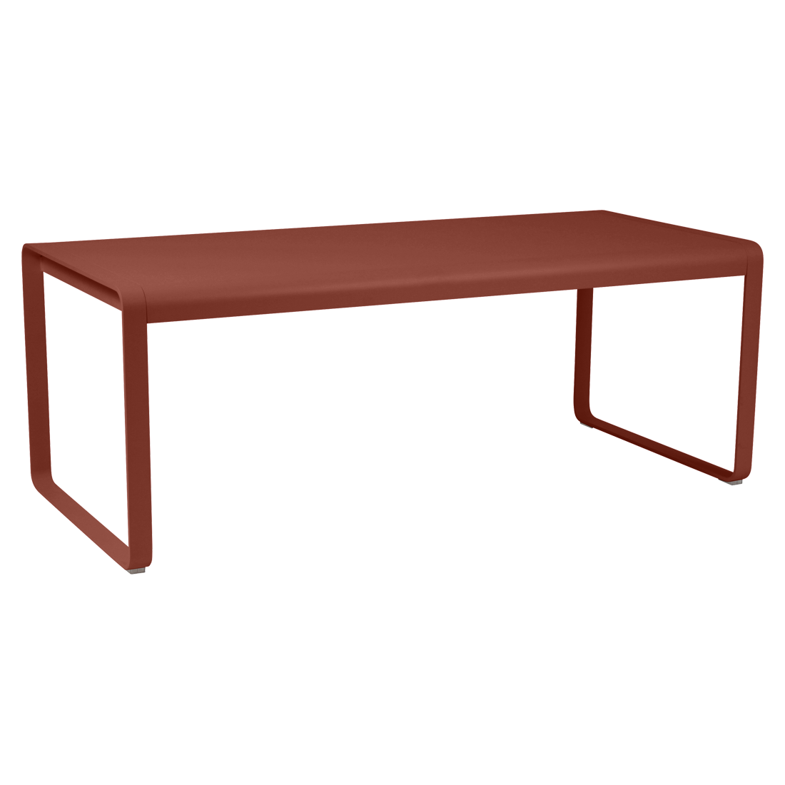 Table 196 x 90 cm bellevie ocre rouge