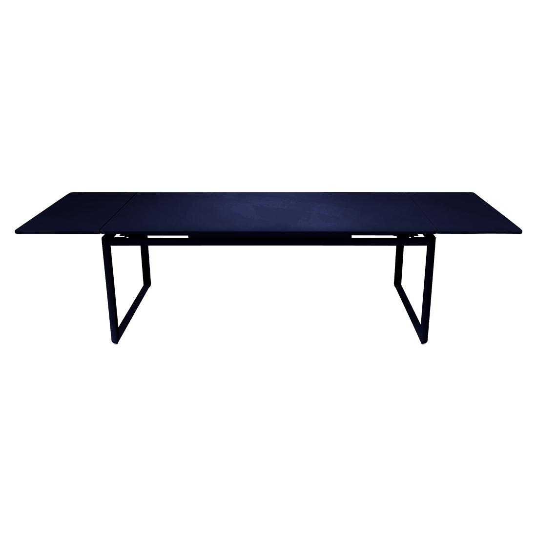 table de jardin, table metal, table rallonge, table bleu