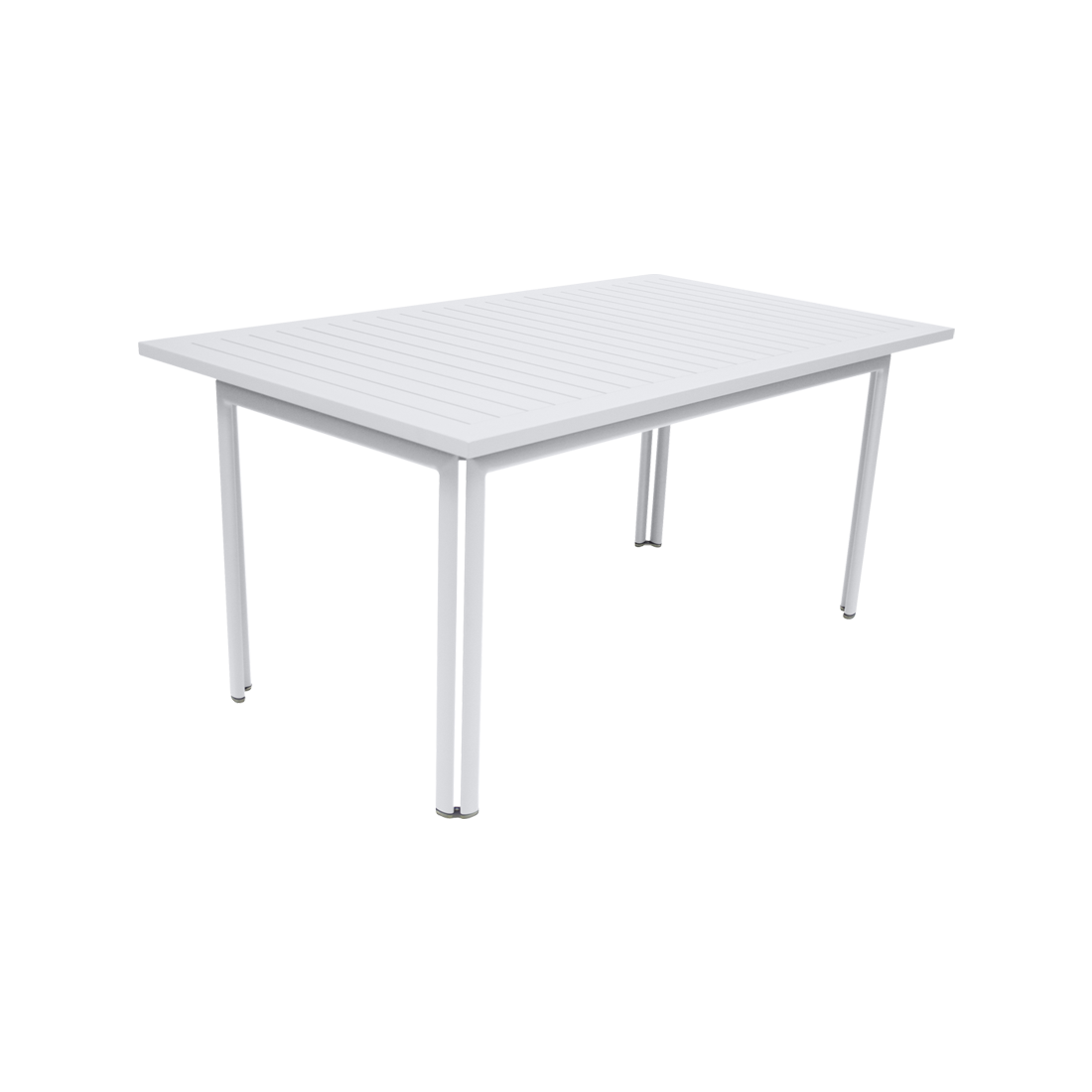table de jardin, table metal, table rectangulaire, table 6 personnes, table blanche