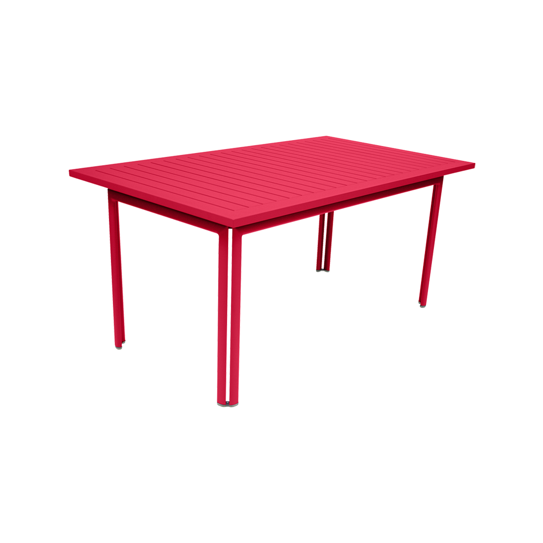 table metal, table de jardin, table rectangulaire, table rose, table 8 personnes