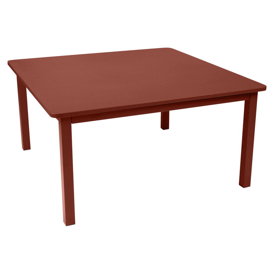Table 143 x 143 cm craft ocre rouge