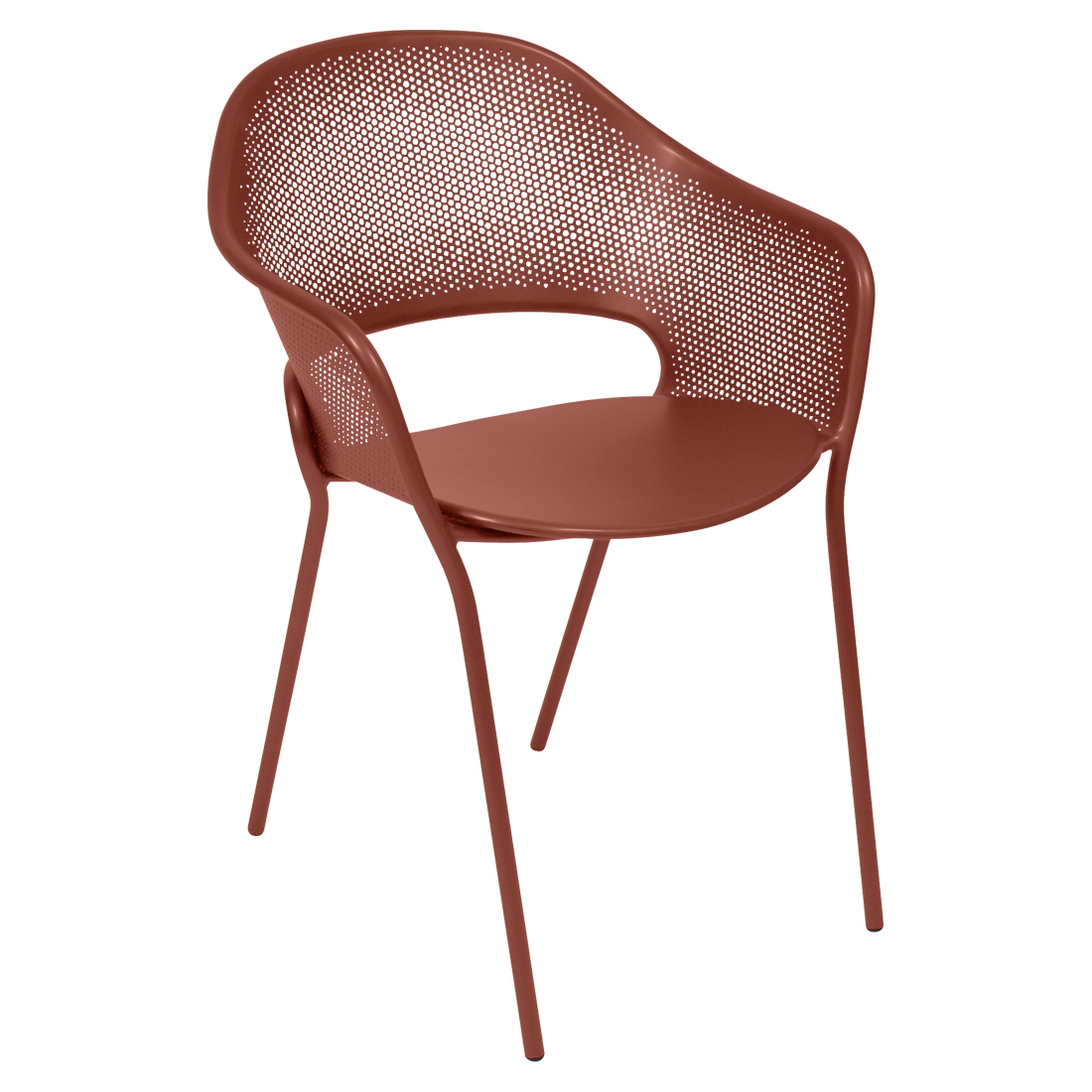 Fauteuil Kate ocre rouge