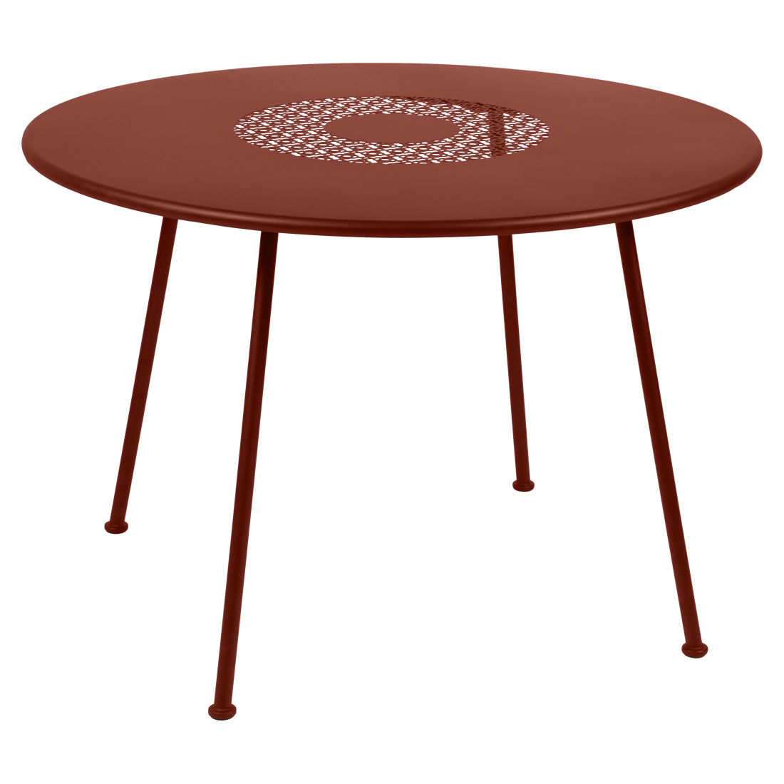 Table Ø 110 cm lorette ocre rouge