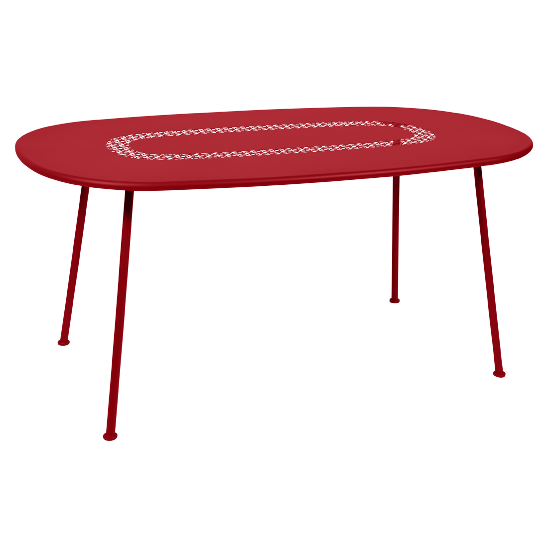 Table Ovale Lorette  coquelicot