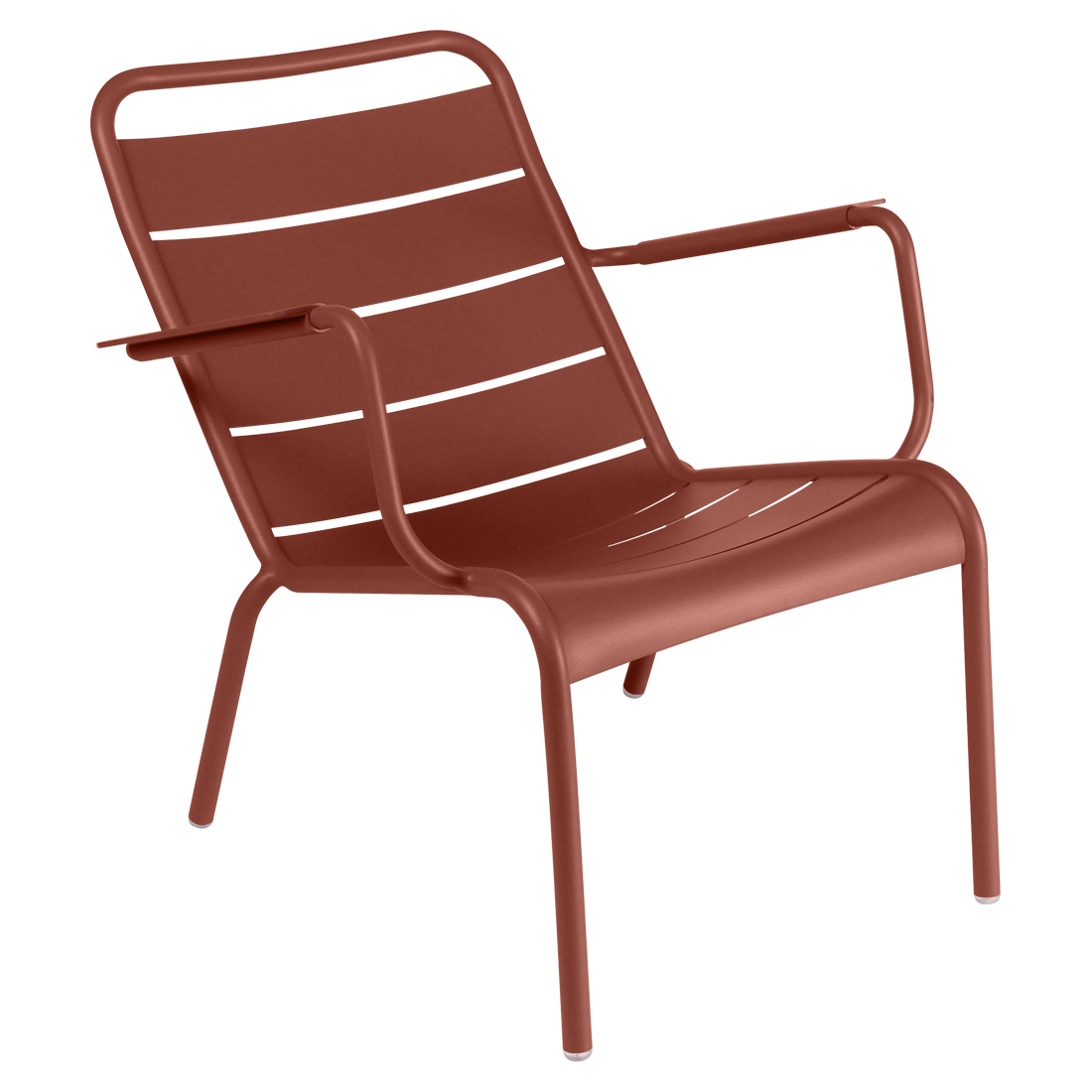 Fauteuil bas luxembourg ocre rouge