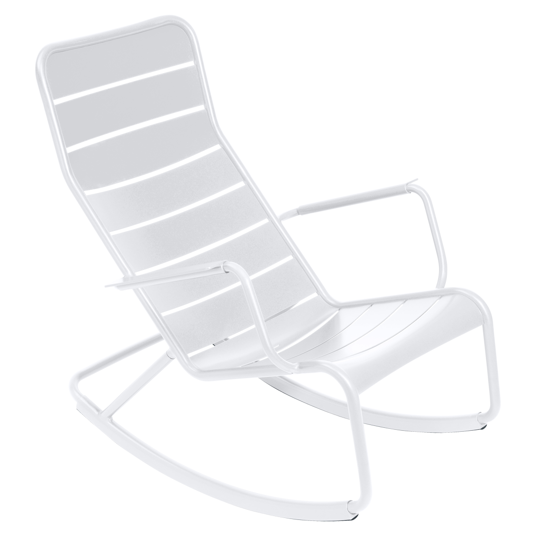 fauteuil de jardin, rocking chair metal, salon de jardin, rocking chair blanc