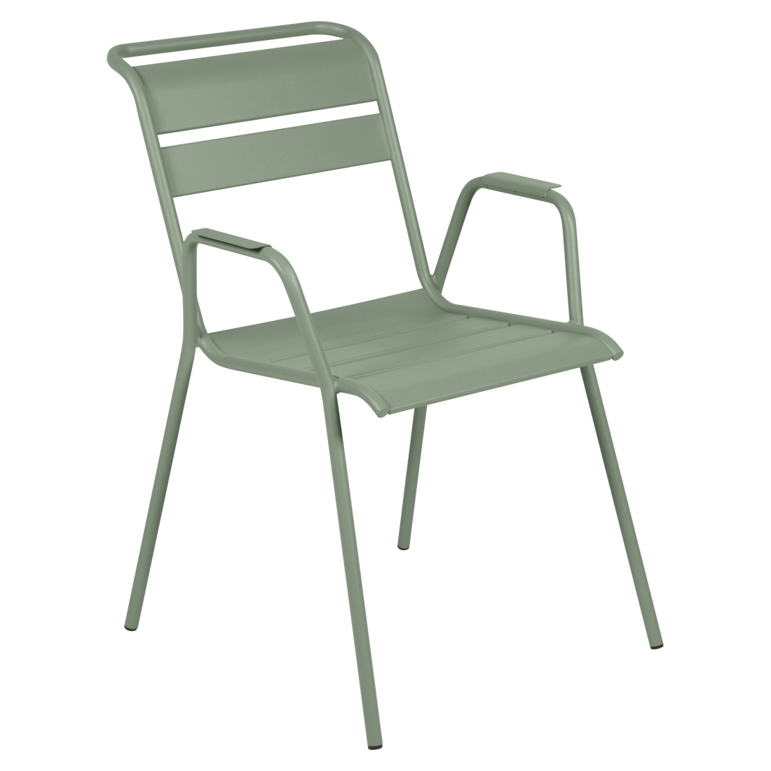 chaise metal, chaise fermob, chaise monceau, fauteuil repas metal, chaise verte