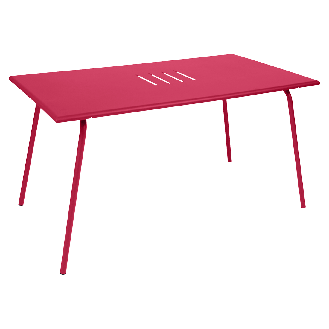 table de jardin, table metal, table rectangulaire, table 6 personnes, table rose
