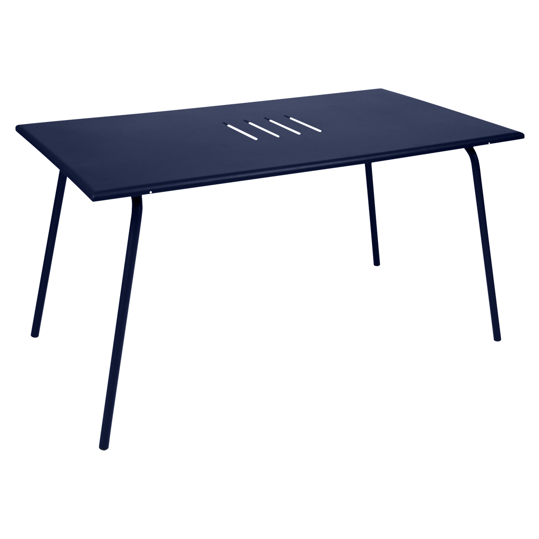 table de jardin, table metal, table rectangulaire, table 6 personnes, table bleu