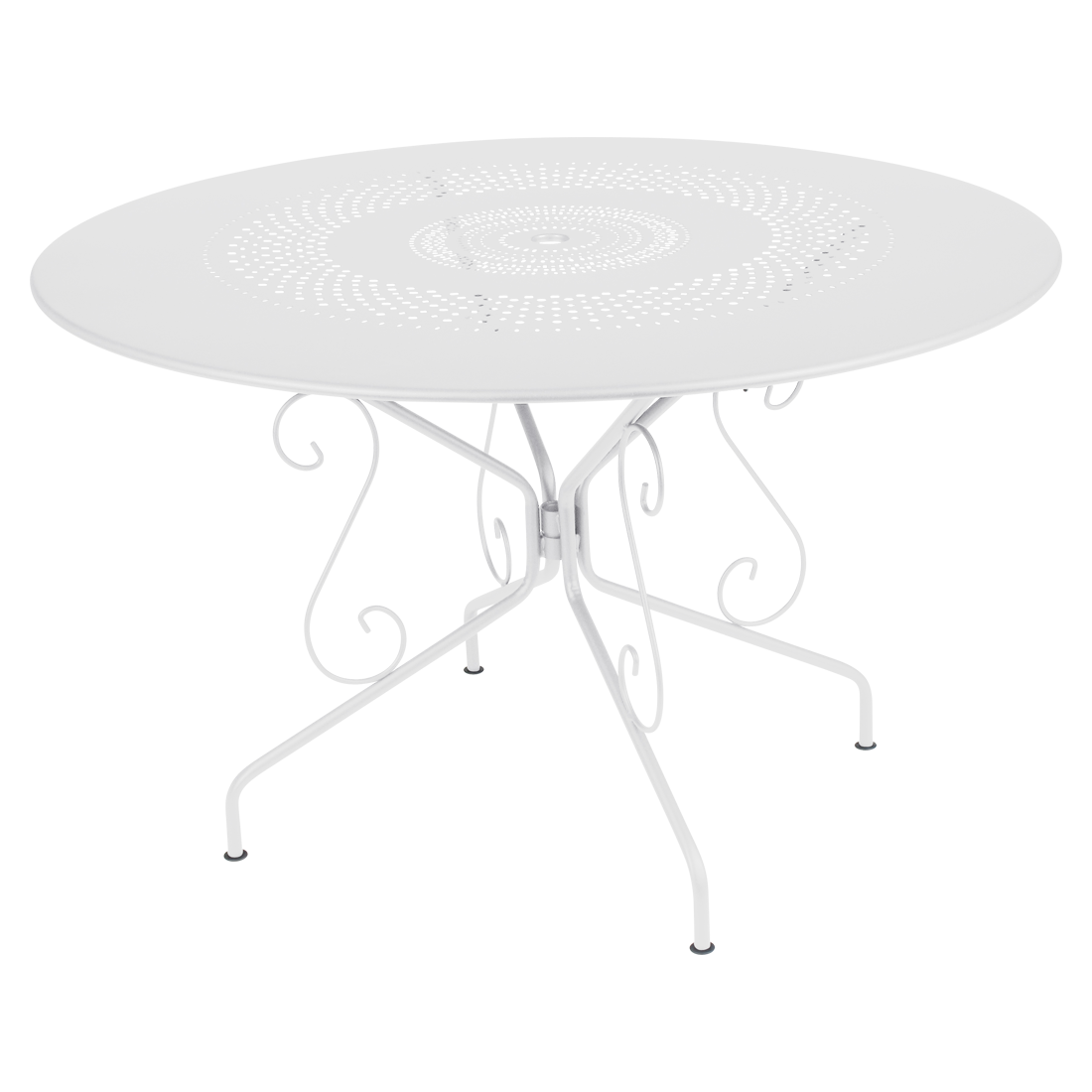 table de jardin, table metal, table ronde metal, table ronde blanche