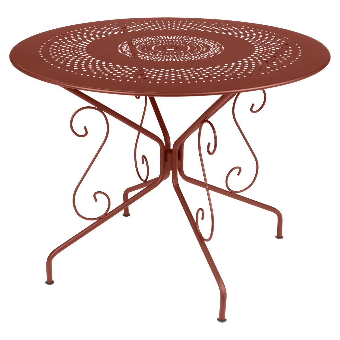 Table Ø 96 cm montmartre ocre rouge