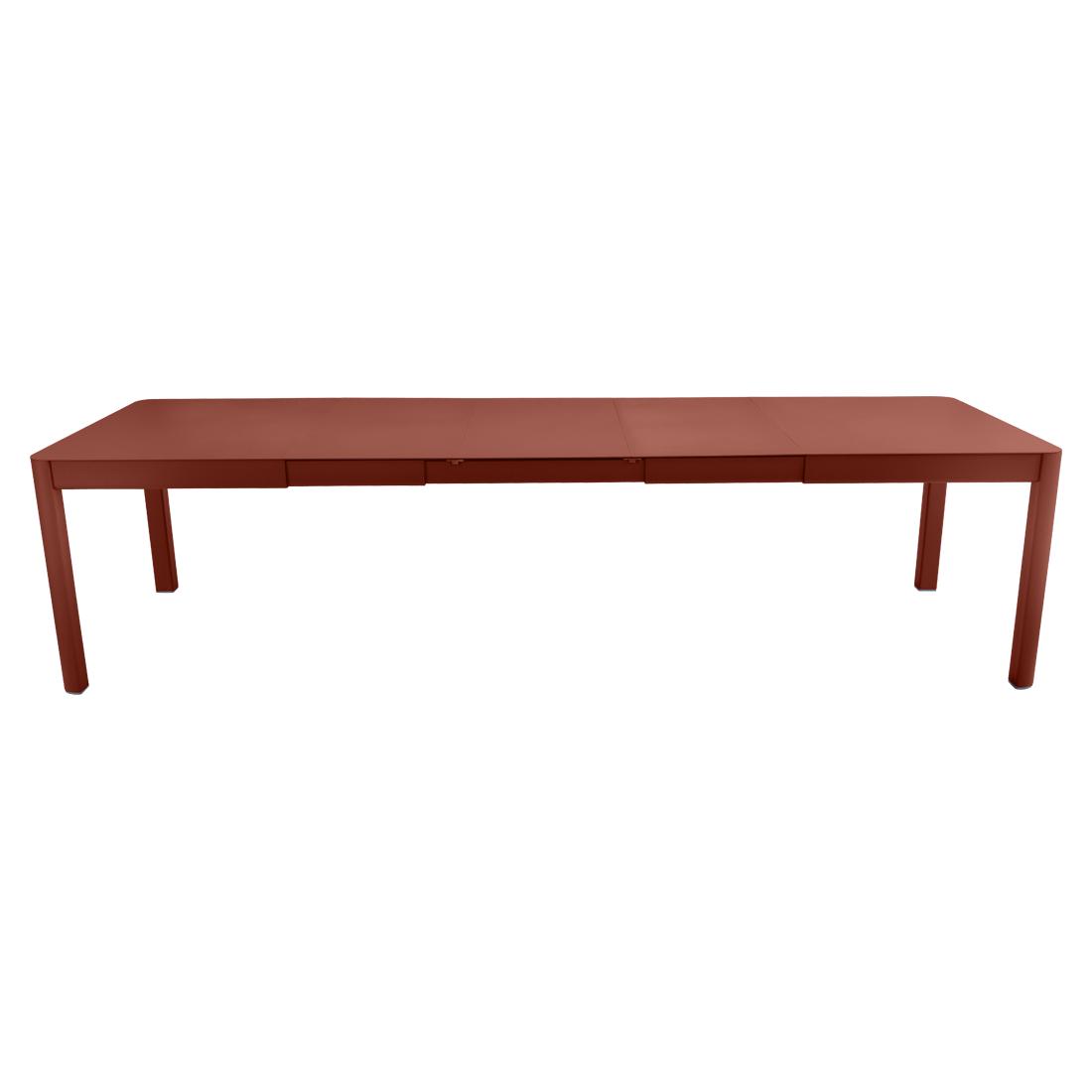 Table 3 allonges 149/299 x 100 cm ribambelle ocre rouge