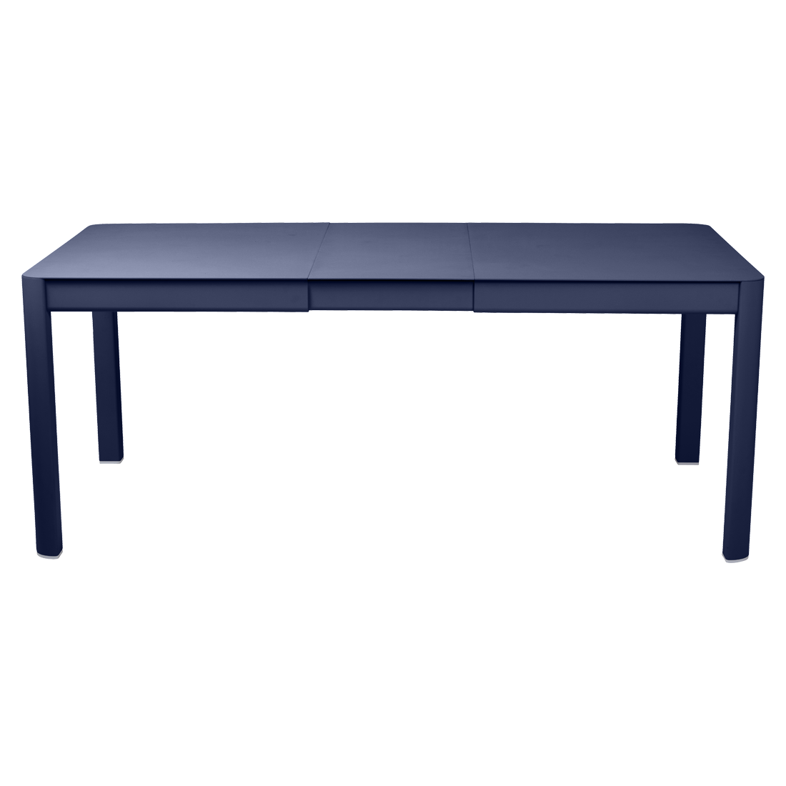 table de jardin bleu, table metal allonge, table metal a rallonge, table metal rectangulaire, table fermob allonge