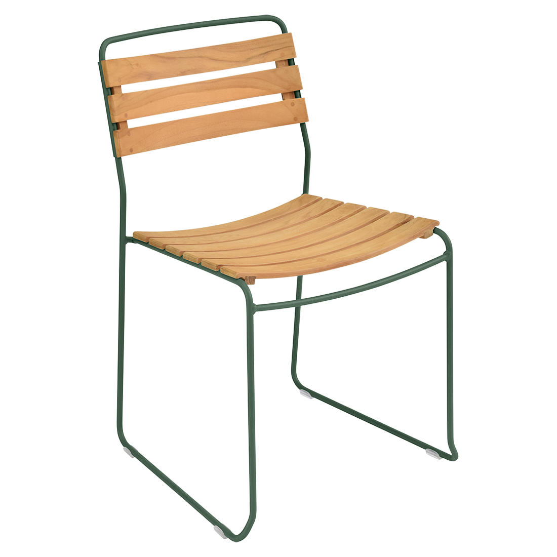 chaise surprising, chaise fermob, chaise bois et metal, chaise de jardin, chaise design, chaise bois et vert, guggenbichler
