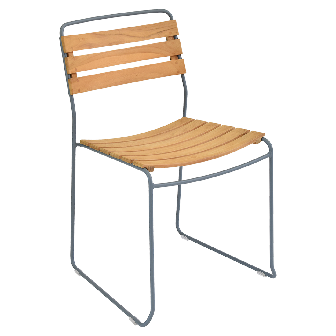 chaise surprising, chaise fermob, chaise bois et metal, chaise de jardin, chaise design, chaise bois et gris, guggenbichler
