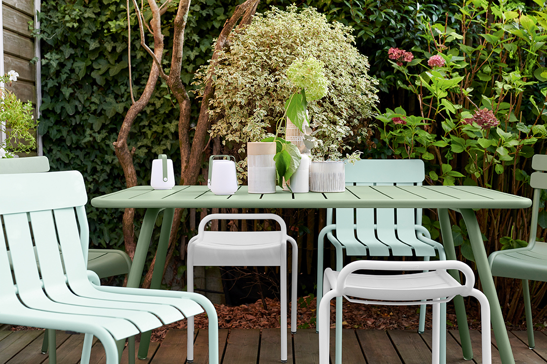 tabouret metal, table de jardin, table metal, chaise de jardin, mobilier terrasse, chaise design